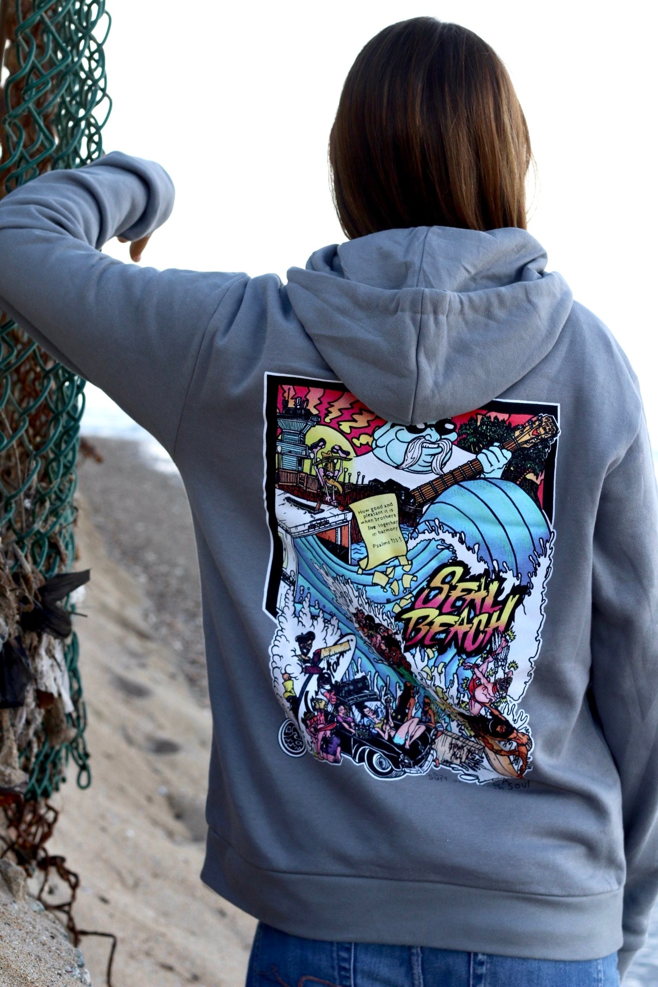 Pocketbois collab with M&M Seal Beach - Hoodie Gray