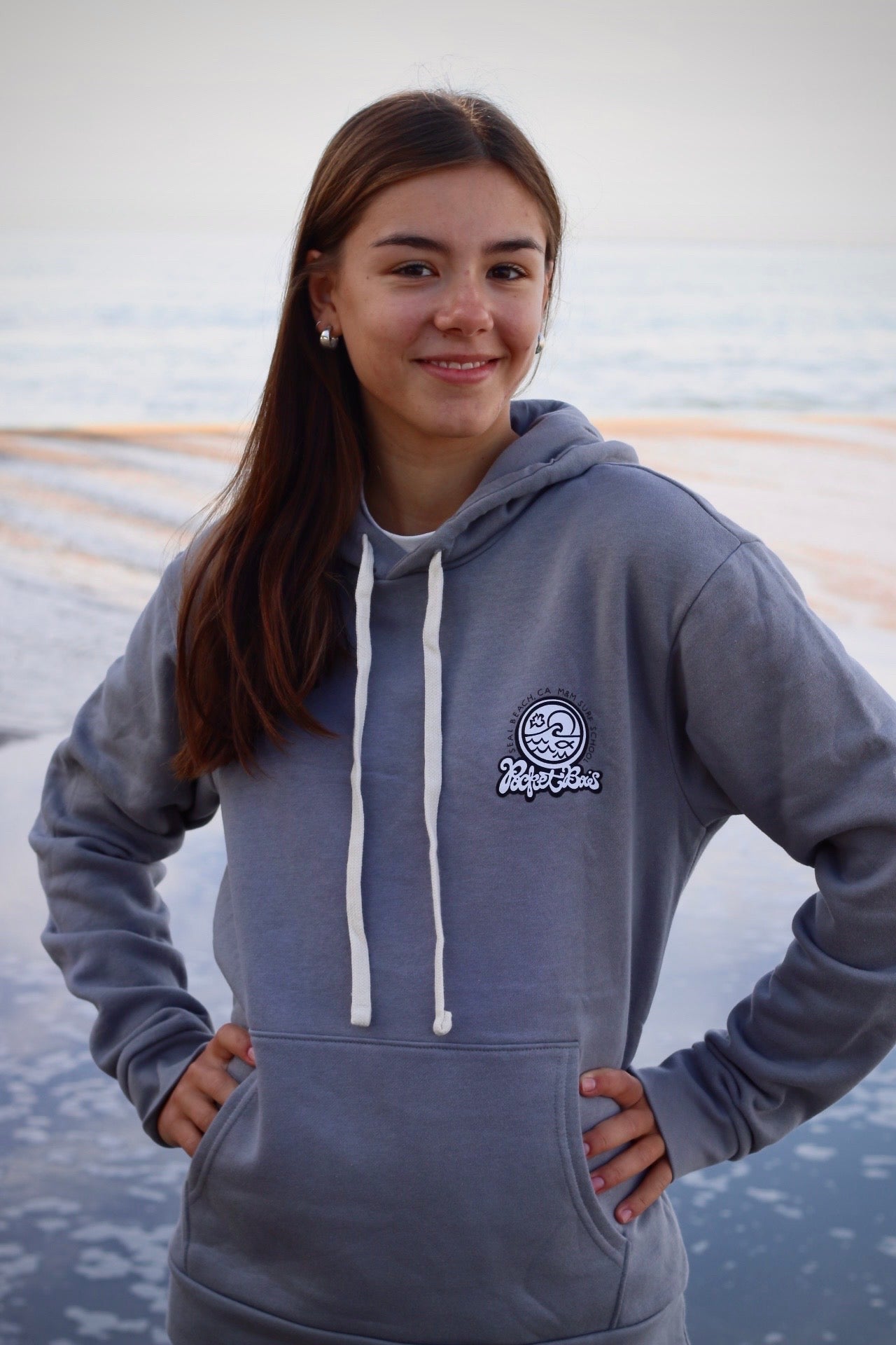 Pocketbois collab with M&M Seal Beach - Hoodie Gray