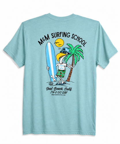 M & M Surf School, Seal Beach t-shirt